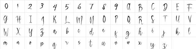 Rosemary Regular font glyphpreview