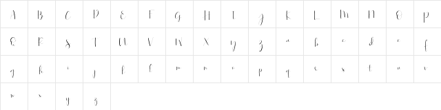 Roselyne Regular font glyphpreview