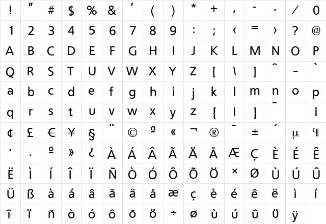 QuebecSerial-Medium Regular font glyphpreview
