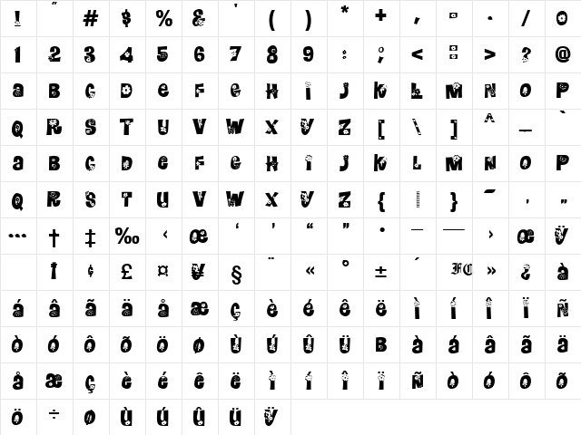 Kamille Regular font glyphpreview
