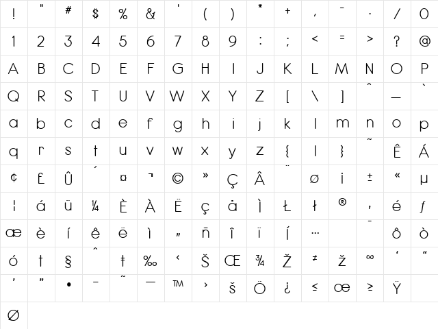 Montell Regular font glyphpreview