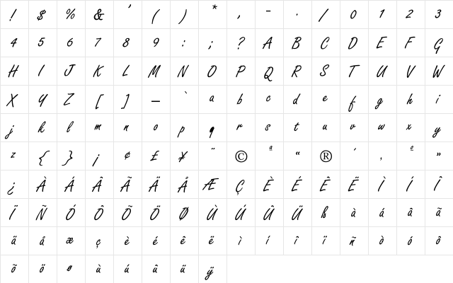 Freeport-Normal Regular font glyphpreview