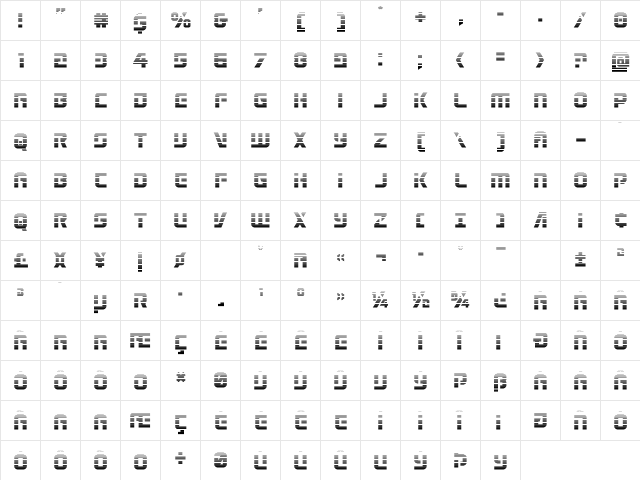 Legio Sabina Gradient Regular font glyphpreview