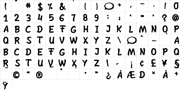 Shelta Hand* Bold font glyphpreview