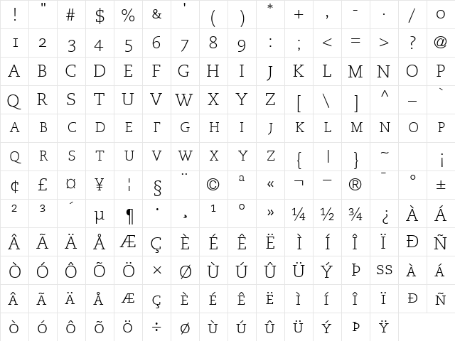MonologueLightSCapsSSK Regular font glyphpreview