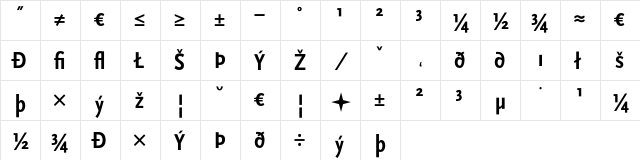 Scala Sans Bold Exp Cn font glyphpreview