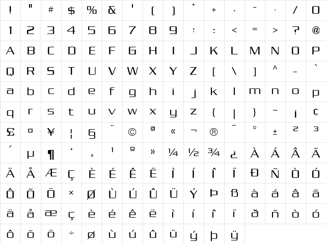 SerpentineSansICG Light font glyphpreview