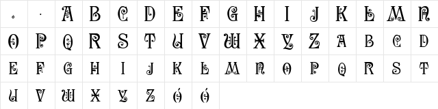 SecesjaPL Regular font glyphpreview