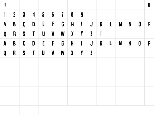 Stupid Meeting Regular font glyphpreview
