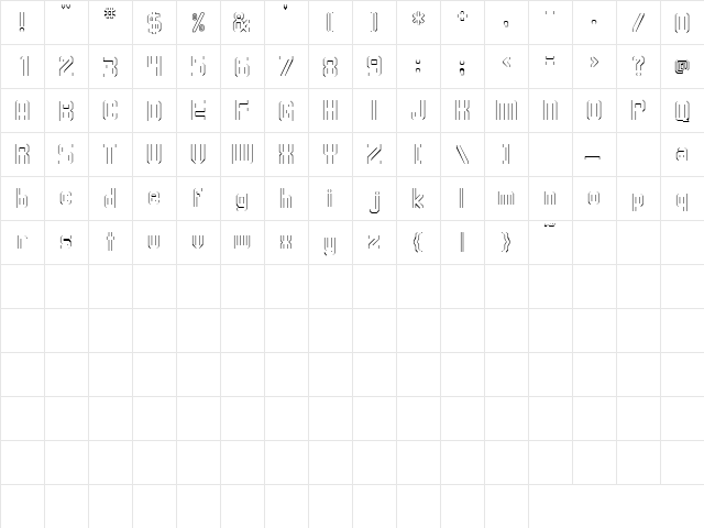 Space Craft 1 Regular font glyphpreview