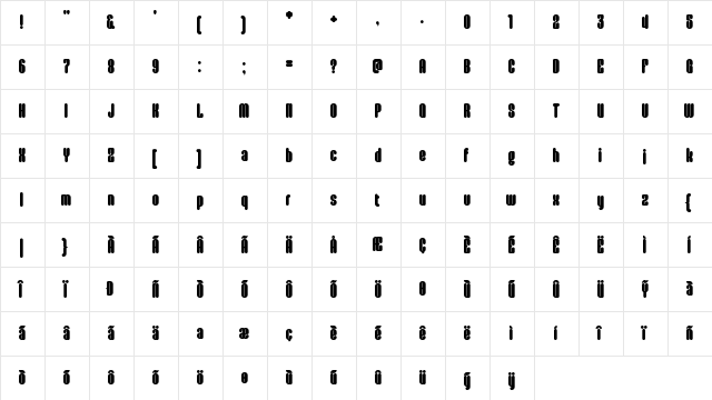 Filamentous Regular font glyphpreview