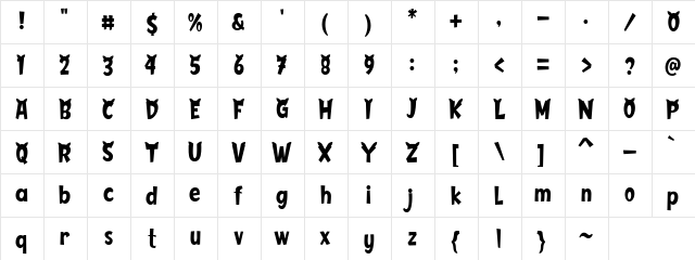 Sweety Cats Regular font glyphpreview