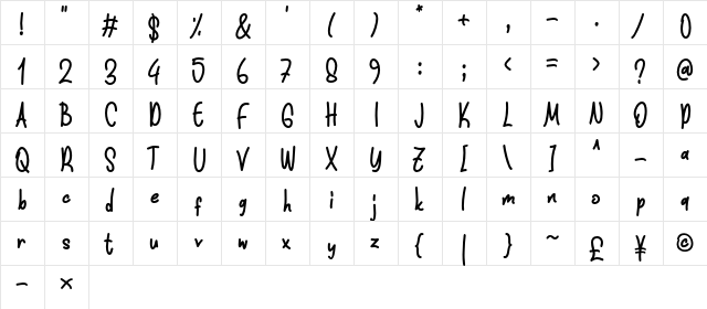 Funnis Regular font glyphpreview