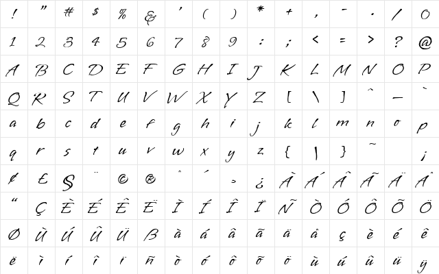 Vujahday Plain Plain font glyphpreview