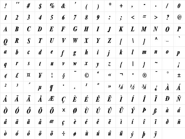 ft69 Bold Italic font glyphpreview