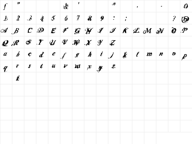 Infiltrace Italic font glyphpreview