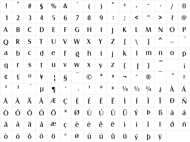 Castle Becker Regular font glyphpreview