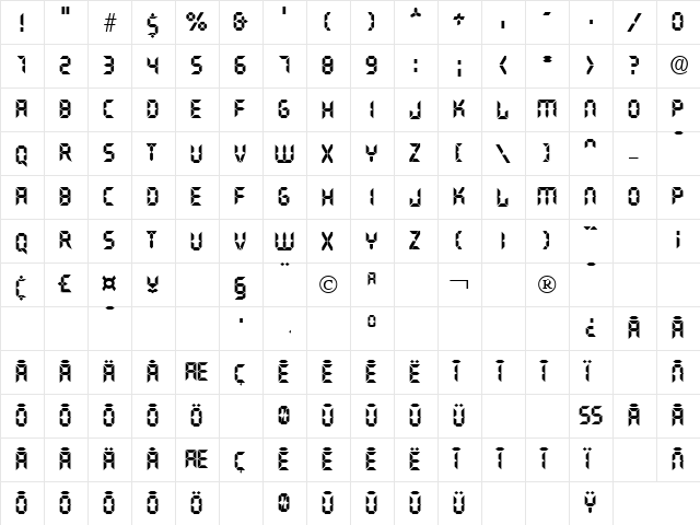 Transistor Regular font glyphpreview