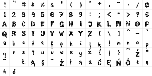 q Regular font glyphpreview