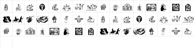 KR Christmas Dings 2004 Four Regular font glyphpreview