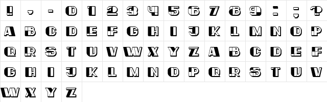 Reverse Regular font glyphpreview