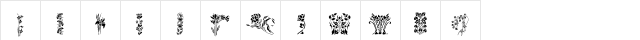 Flowers1 Regular font glyphpreview