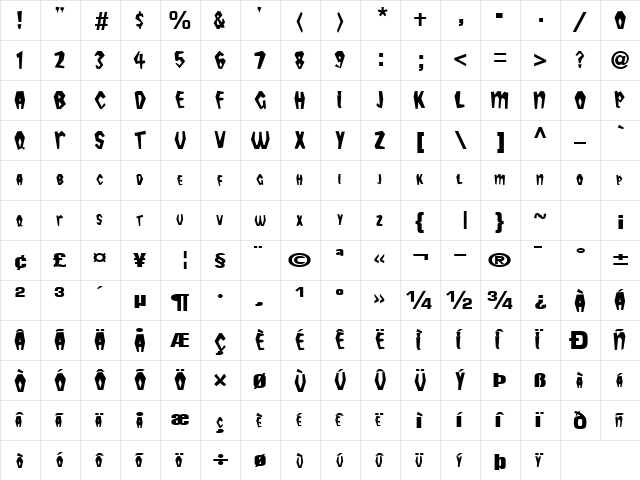 News Regular font glyphpreview