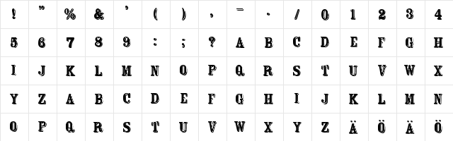 FT Rosecube normal font glyphpreview