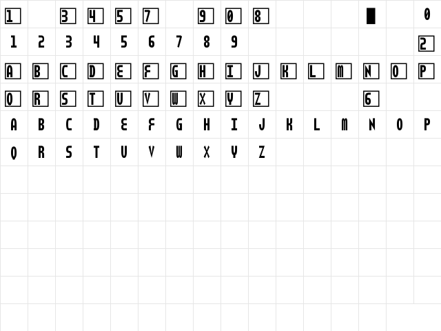 Torturer Crushed Regular font glyphpreview