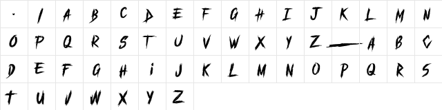 MAYHEND  demo Regular font glyphpreview