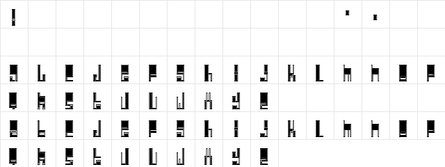 Thickpatric Regular font glyphpreview