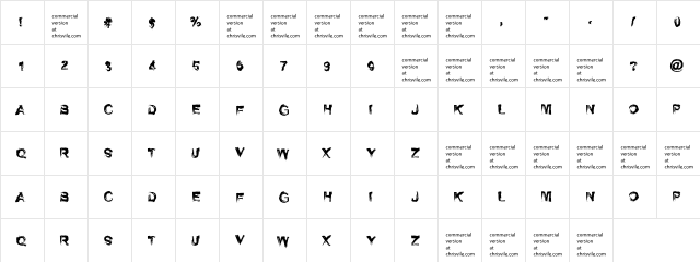 Self Righteousness Regular font glyphpreview