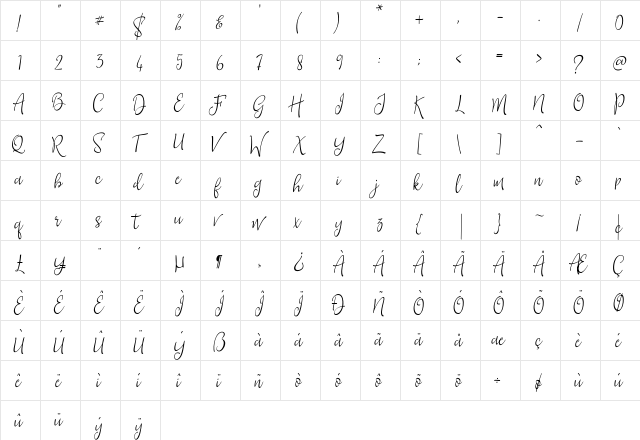 Sepatik Script Regular font glyphpreview