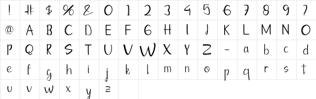 Moontea Family Regular font glyphpreview