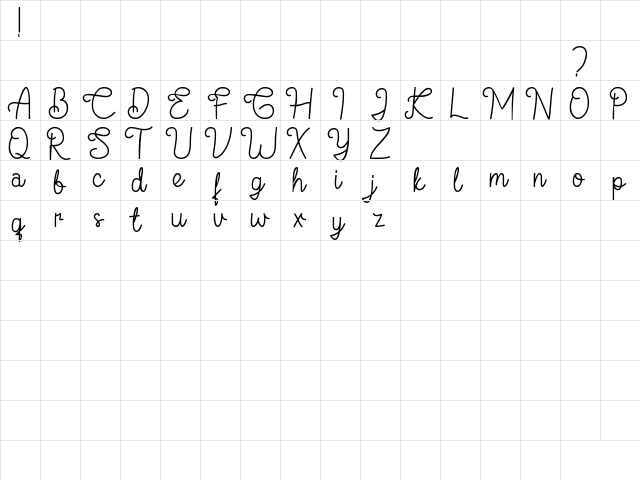 Flamingo DEMO Regular font glyphpreview