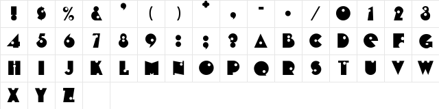 Cheap Shot Display Caps SSi Regular font glyphpreview