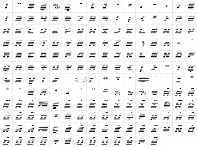 Omega-3 Gradient Italic Italic font glyphpreview
