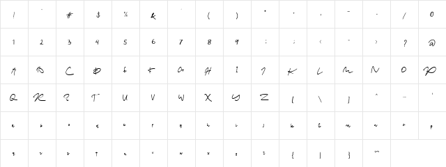 Sweet Heart Regular font glyphpreview