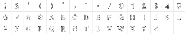 Flunder Regular font glyphpreview