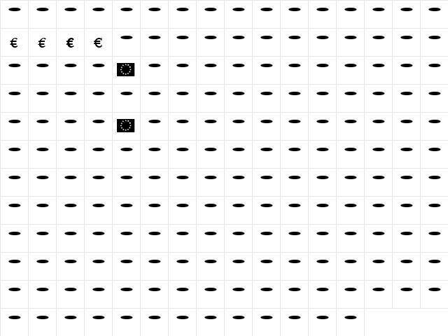 Scala Regular font glyphpreview