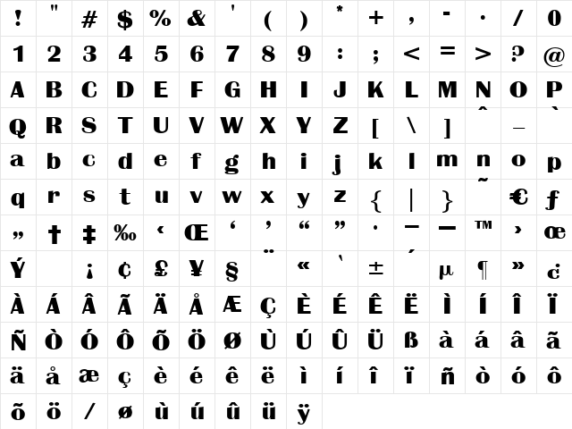 QueenBold Regular font glyphpreview