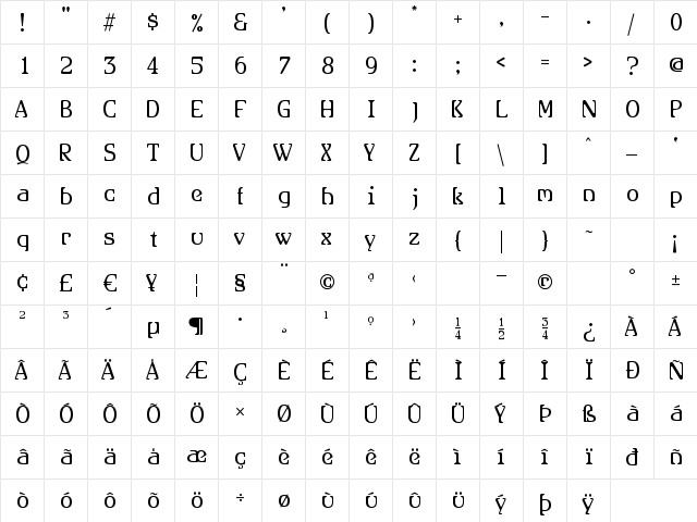 All Hooked Up Regular font glyphpreview