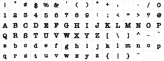Hahging Pot Regular font glyphpreview