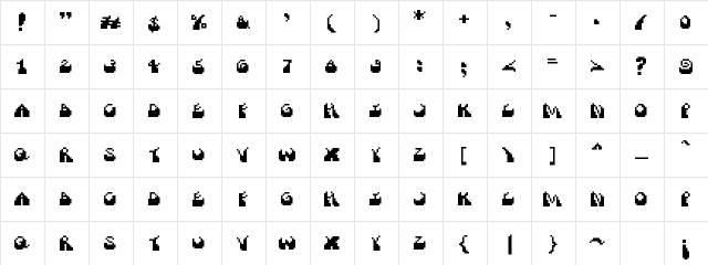 FunkyChip Medium font glyphpreview