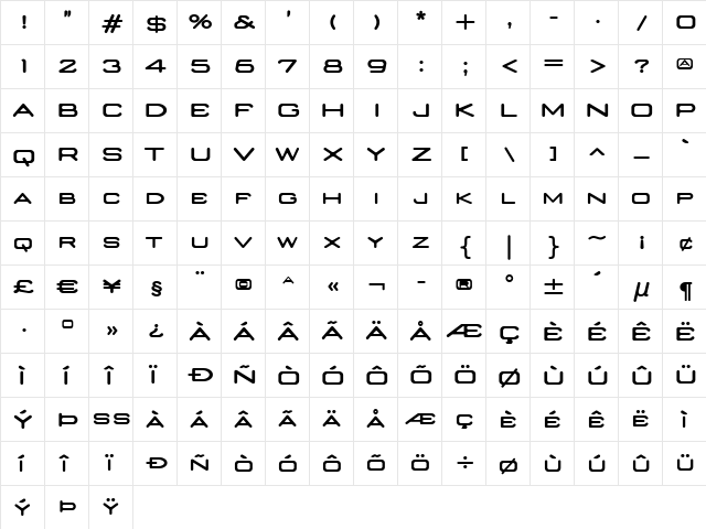 Nedian Medium font glyphpreview