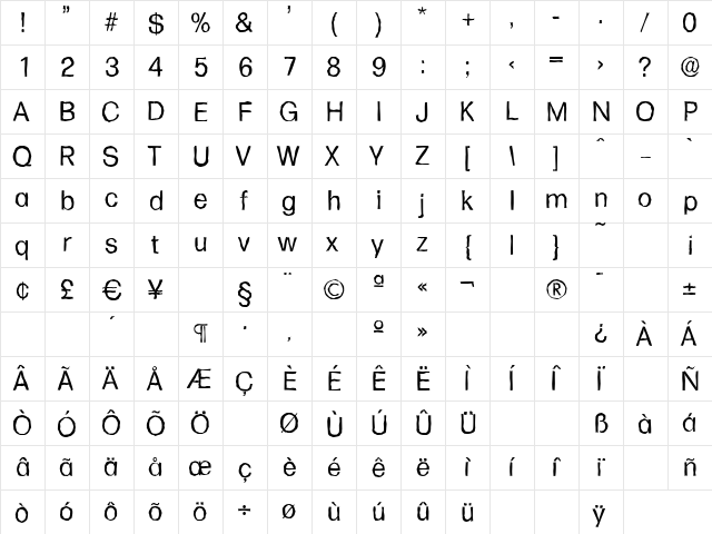 FormulaAntique Regular font glyphpreview