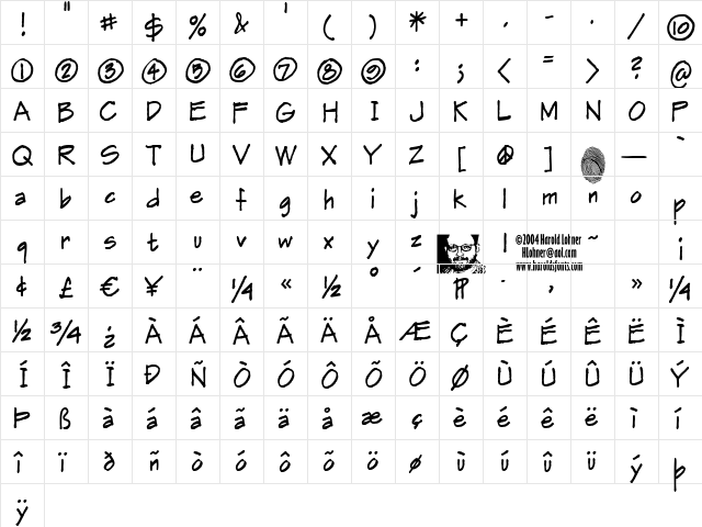 Frank the ArchitectAlt Regular font glyphpreview
