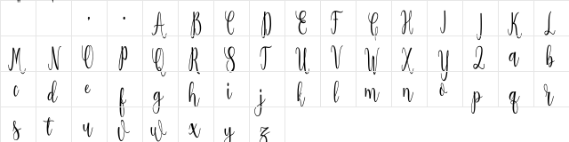 Salwa reguler Regular font glyphpreview