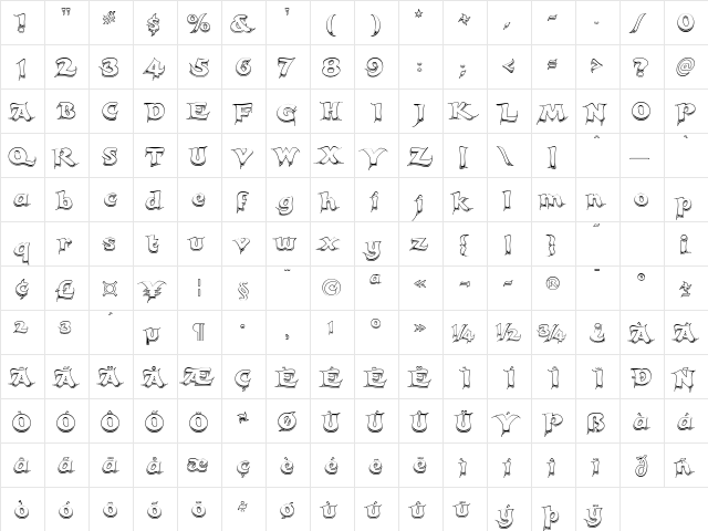 Candles Chrome Candles Chrome font glyphpreview