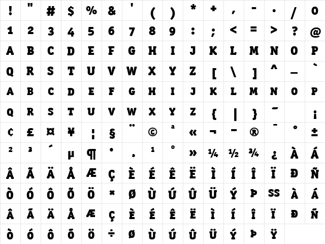 OfficinaSerBlkSCITCTT Black font glyphpreview